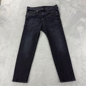 R13 Women's Size 24x21 The Drop Skinny Low Rise Zipper Fly Black Denim Jeans